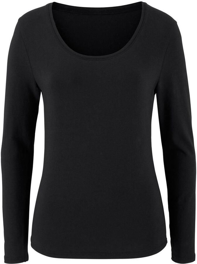 Vivance Shirt met lange mouwen Elastische katoenkwaliteit (Set van 2)