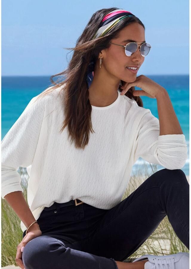 Vivance Shirt met lange mouwen In modieuze structuur-look van onderhoudsvriendelijke breikwaliteit met viscose - Foto 2