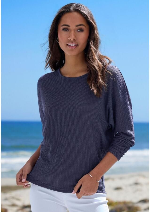 Vivance Shirt met lange mouwen In modieuze structuur-look van onderhoudsvriendelijke breikwaliteit met viscose (Set van 2) - Foto 3