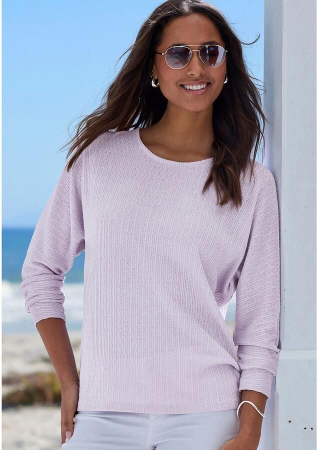 Vivance Shirt met lange mouwen In modieuze structuur-look van onderhoudsvriendelijke breikwaliteit met viscose (Set van 2) - Foto 2