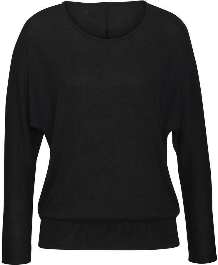 Vivance Shirt met lange mouwen Met brede tailleband van gestructureerd fijn breiwerk met viscose