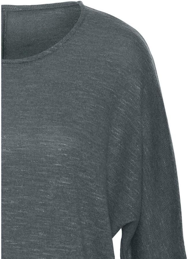 Vivance Shirt met lange mouwen Met brede tailleband van gestructureerd fijn breiwerk met viscose - Foto 2
