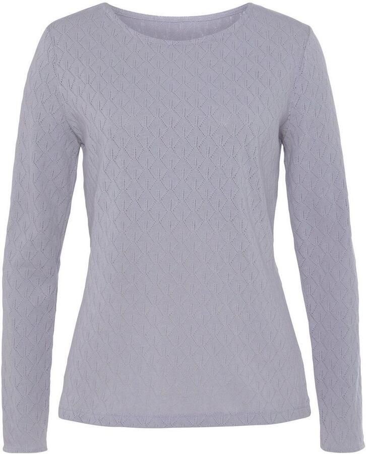 Vivance Shirt met lange mouwen Met modieus ajourpatroon (1-delig) - Foto 5