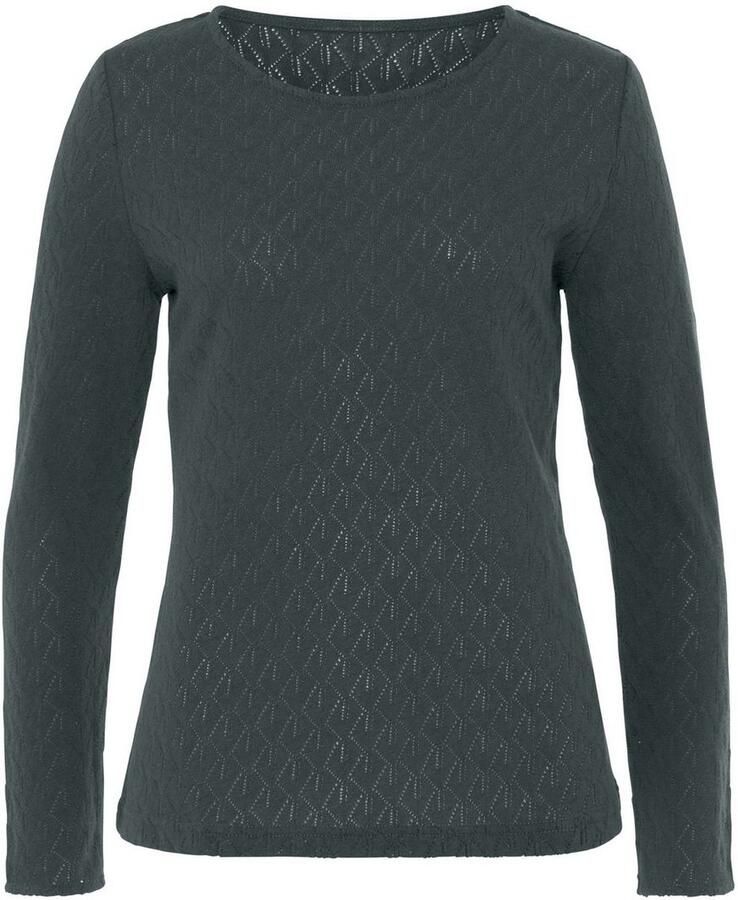 Vivance Shirt met lange mouwen Met modieus ajourpatroon (1-delig) - Foto 5