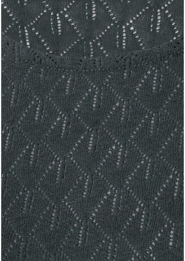 Vivance Shirt met lange mouwen Met modieus ajourpatroon (1-delig)