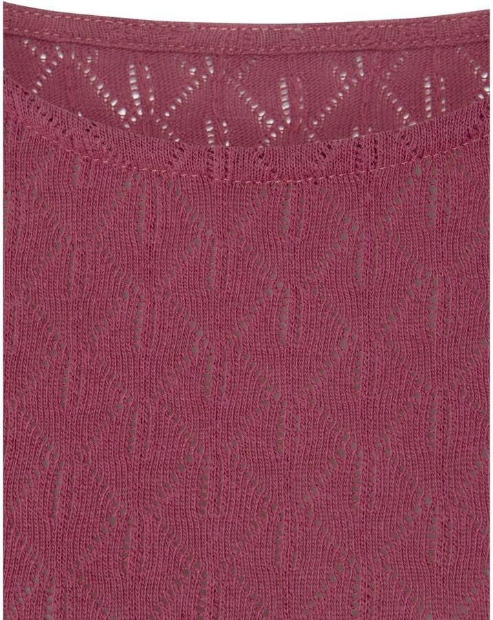 Vivance Shirt met lange mouwen Met modieus ajourpatroon (1-delig)