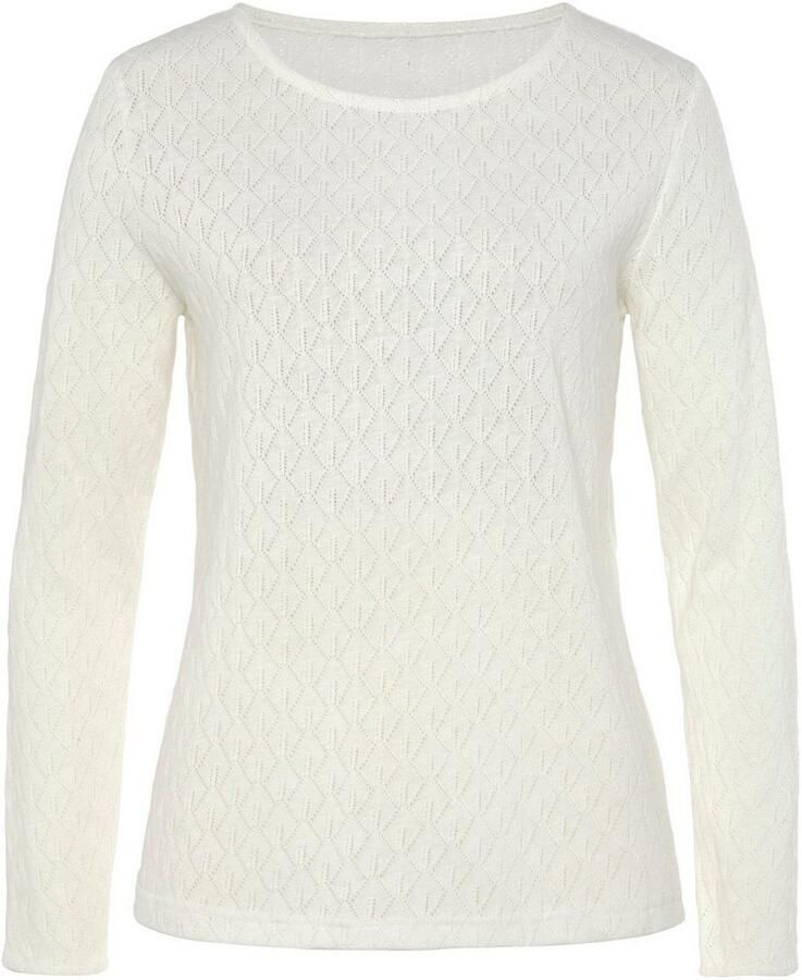 Vivance Shirt met lange mouwen Met modieus ajourpatroon (2-delig Set van 2) - Foto 7