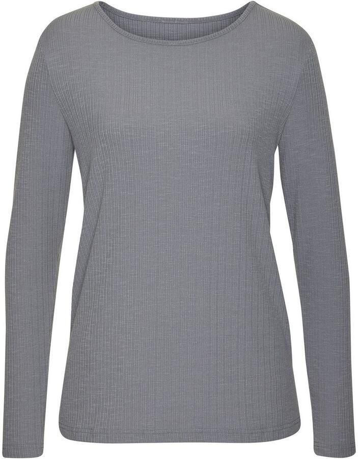 Vivance Shirt met lange mouwen Met modieuze ribstructuur gemaakt van soepelvallende kwaliteit met viscose