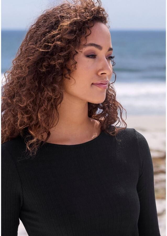 Vivance Shirt met lange mouwen Met modieuze ribstructuur gemaakt van soepelvallende kwaliteit met viscose - Foto 2