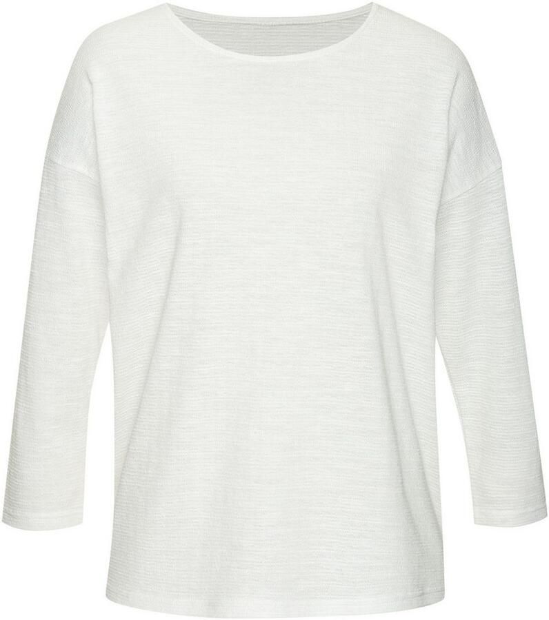 Vivance Shirt met lange mouwen Met modieuze structuur van kreukvrije kwaliteit met katoen