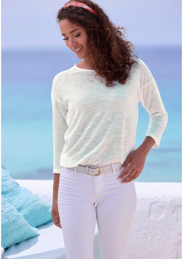 Vivance Shirt met lange mouwen Met modieuze structuur van kreukvrije kwaliteit met katoen - Foto 3