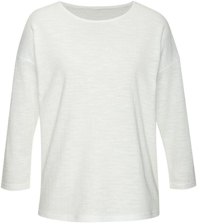 Vivance Shirt met lange mouwen Met modieuze structuur van kreukvrije kwaliteit met katoen (Set van 2)