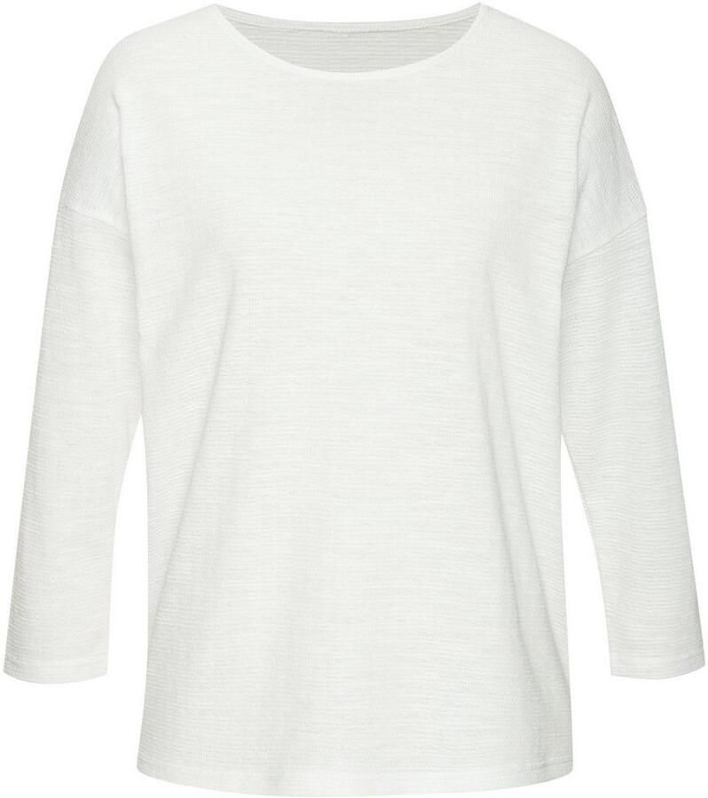 Vivance Shirt met lange mouwen Met modieuze structuur van kreukvrije kwaliteit met katoen (Set van 2)