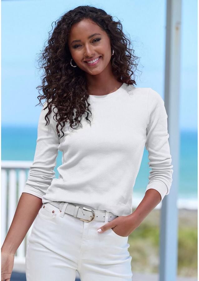 Vivance Shirt met lange mouwen Van modieus ribmateriaal (Set van 2) - Foto 6