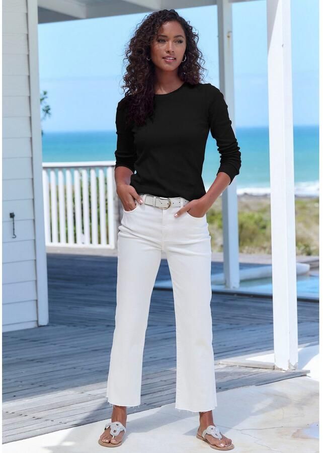 Vivance Shirt met lange mouwen Van modieus ribmateriaal (Set van 2) - Foto 4