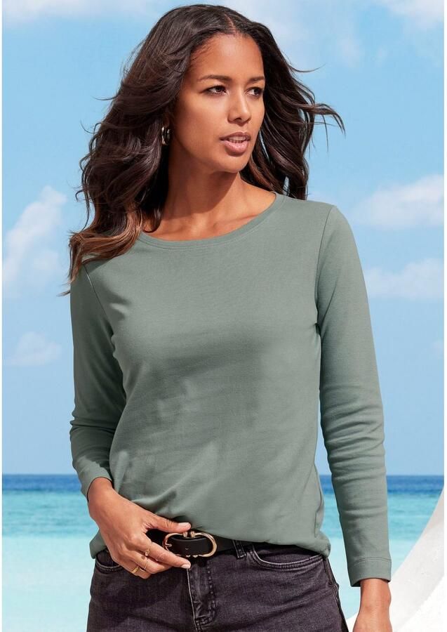 Vivance Shirt met lange mouwen Van puur katoen van licht verwarmende interlock kwaliteit (2-delig Set van 2) - Foto 3