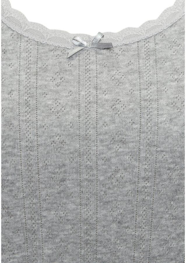 Vivance Shirt met lange mouwen van zacht pointelle-breisel met kant (Set van 2) - Foto 4