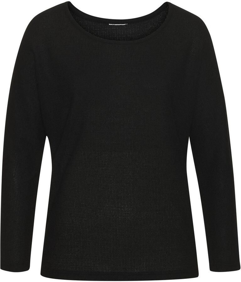 Vivance Shirt met lange mouwen Van zachte structuurbreiwerk gemaakt van kreukvrij materiaal