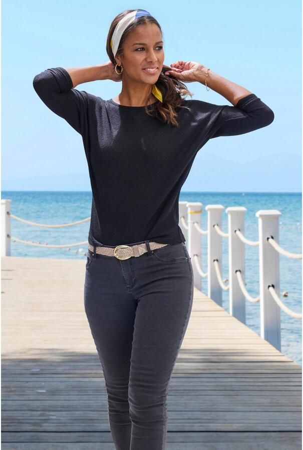 Vivance Shirt met lange mouwen Van zachte structuurbreiwerk gemaakt van kreukvrij materiaal - Foto 4