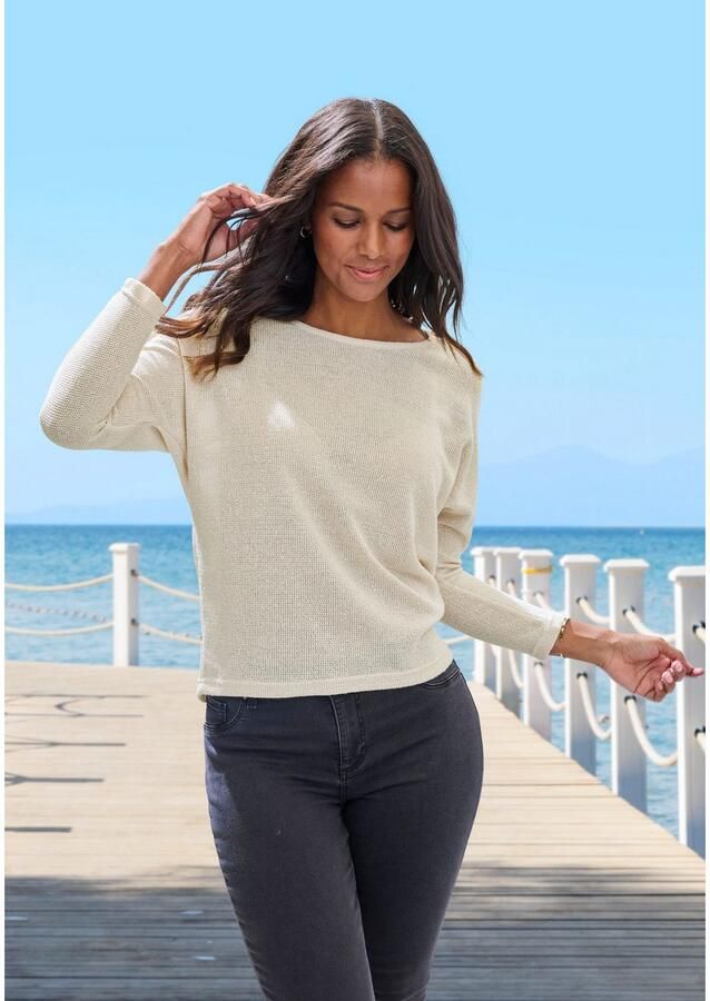 Vivance Shirt met lange mouwen Van zachte structuurbreiwerk gemaakt van kreukvrij materiaal - Foto 4