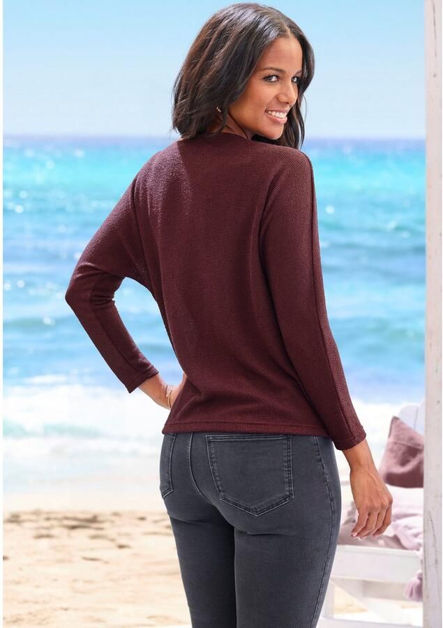 Vivance Shirt met lange mouwen Van zachte structuurbreiwerk gemaakt van kreukvrij materiaal - Foto 3