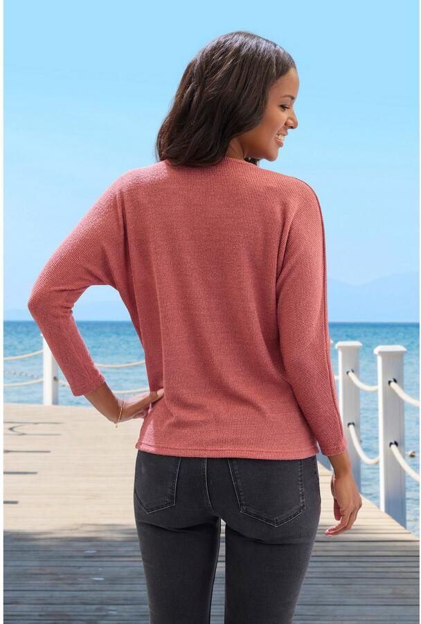 Vivance Shirt met lange mouwen Van zachte structuurbreiwerk gemaakt van kreukvrij materiaal - Foto 2