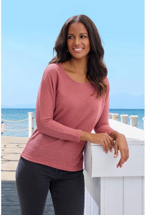 Vivance Shirt met lange mouwen Van zachte structuurbreiwerk gemaakt van kreukvrij materiaal - Foto 3