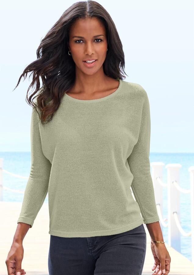 Vivance Shirt met lange mouwen Van zachte structuurbreiwerk gemaakt van kreukvrij materiaal - Foto 3