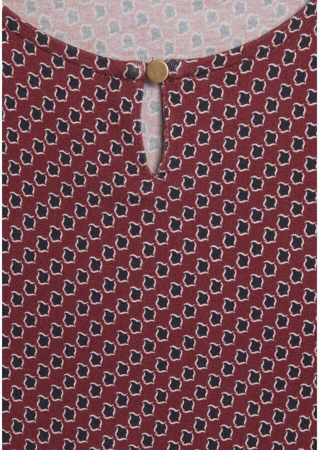 Vivance Shirt met ronde hals Met goudkleurige sierknop bij de hals - Foto 4