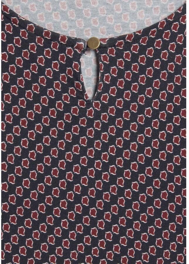 Vivance Shirt met ronde hals Met goudkleurige sierknop bij de hals - Foto 2