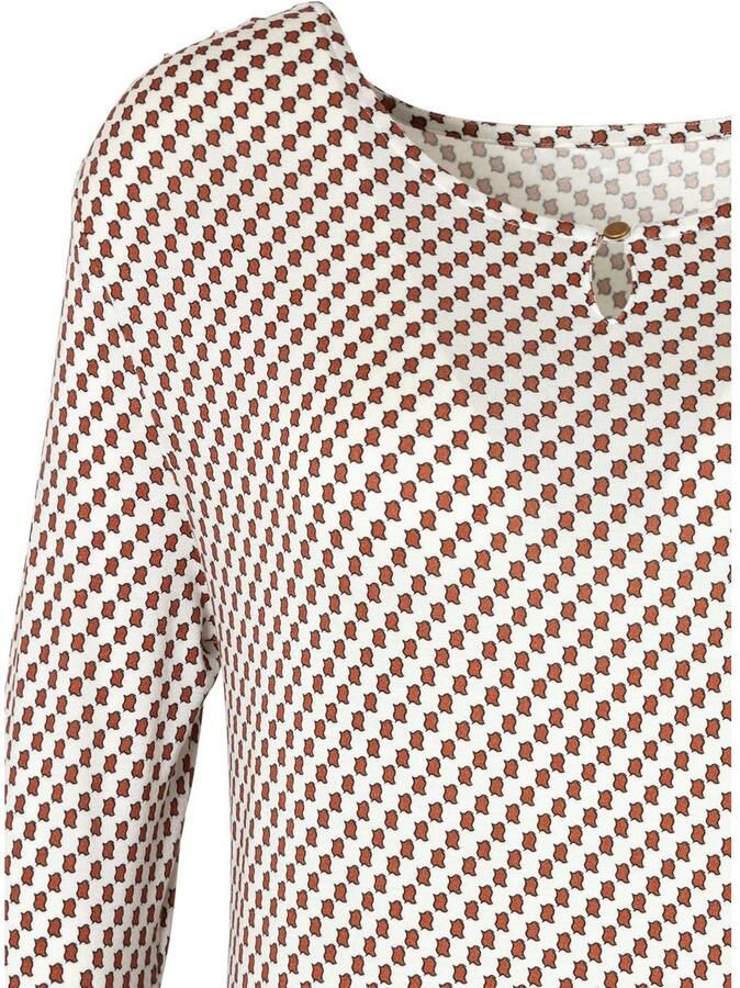 Vivance Shirt met ronde hals Met goudkleurige sierknop bij de hals (Set van 2) - Foto 2