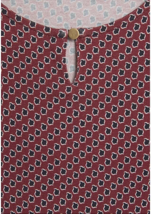 Vivance Shirt met ronde hals Met goudkleurige sierknop bij de hals (Set van 2) - Foto 3