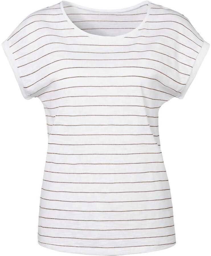 Vivance Shirt met ronde hals Met koperkleurige Lurex-strepen (Set van 2) - Foto 8