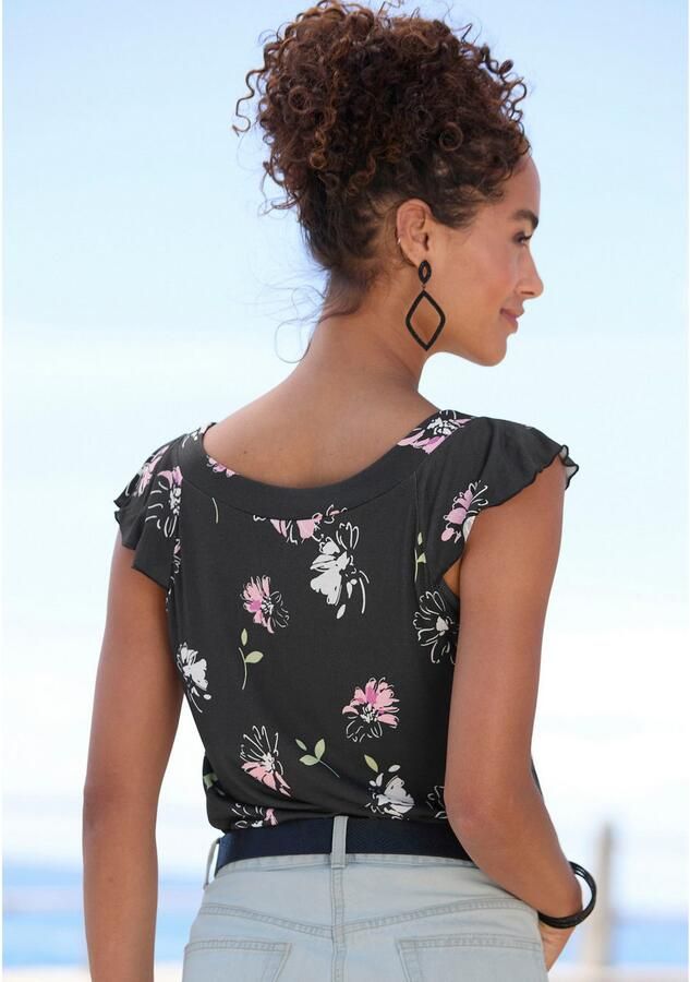 Vivance Shirt met ronde hals met speelse volants van zacht jersey zomers - Foto 4