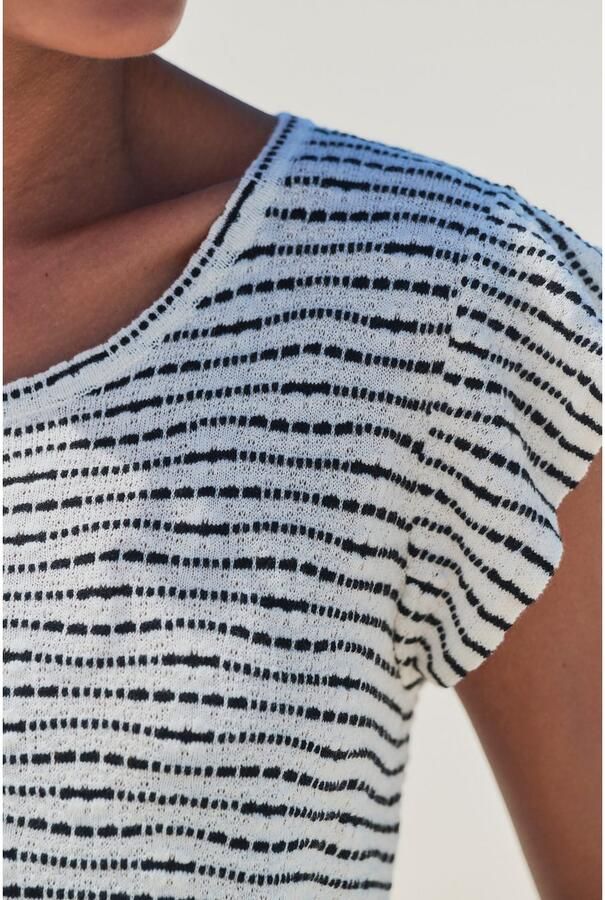 Vivance Shirt met ronde hals Met streepstructuur van lichte tricotkwaliteit - Foto 5