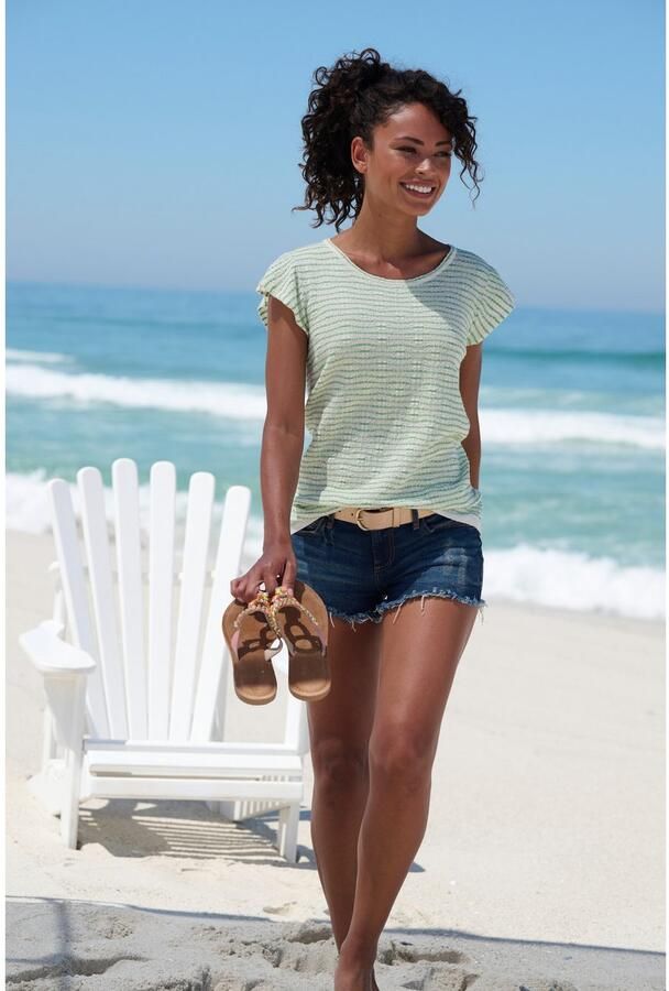 Vivance Shirt met ronde hals Met streepstructuur van lichte tricotkwaliteit - Foto 4