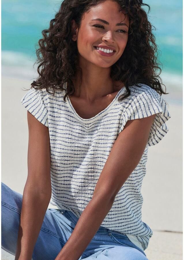 Vivance Shirt met ronde hals Met streepstructuur van lichte tricotkwaliteit - Foto 2