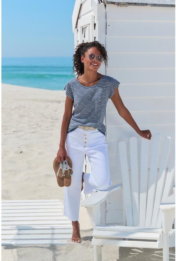 Vivance Shirt met ronde hals Met streepstructuur van lichte tricotkwaliteit - Foto 5