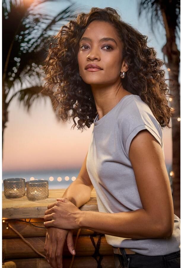 Vivance Shirt met ronde hals Met subtiele glanzend druk van zachte viscosekwaliteit - Foto 3