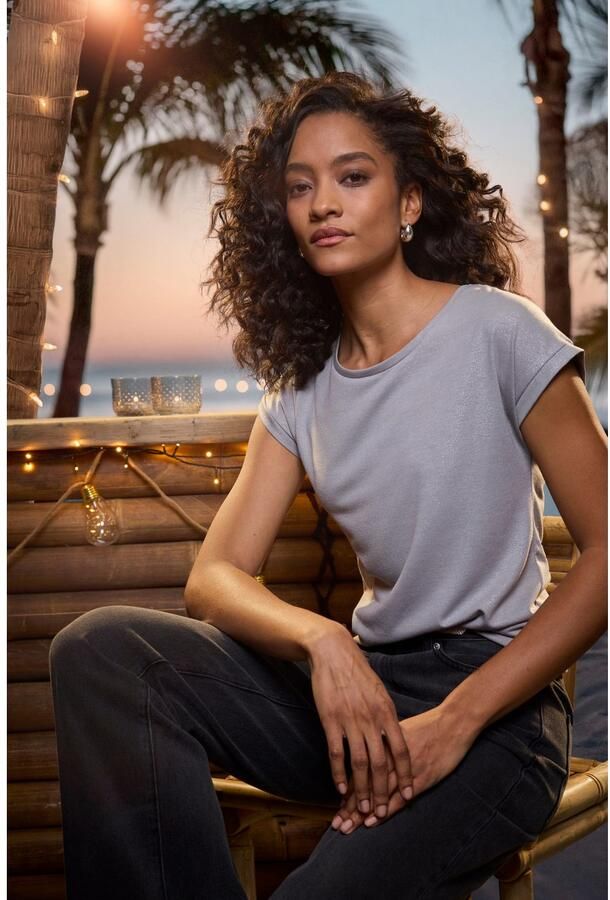 Vivance Shirt met ronde hals Met subtiele glanzend druk van zachte viscosekwaliteit - Foto 4