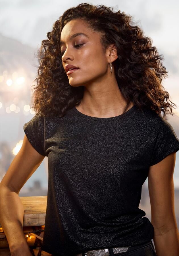 Vivance Shirt met ronde hals Met subtiele glanzend druk van zachte viscosekwaliteit - Foto 5