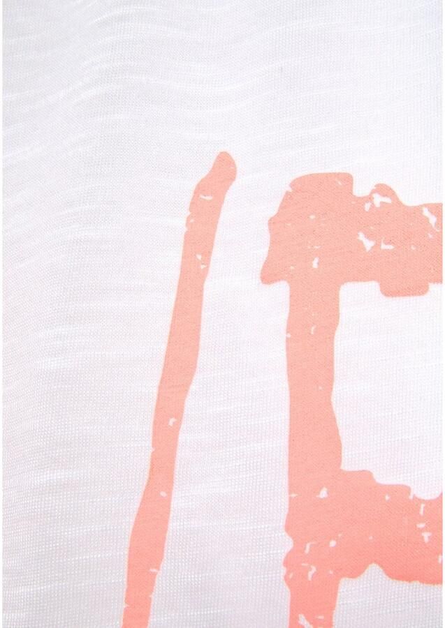 Vivance Shirt met V-hals met neon print t-shirt strandshirt in losse pasvorm - Foto 3