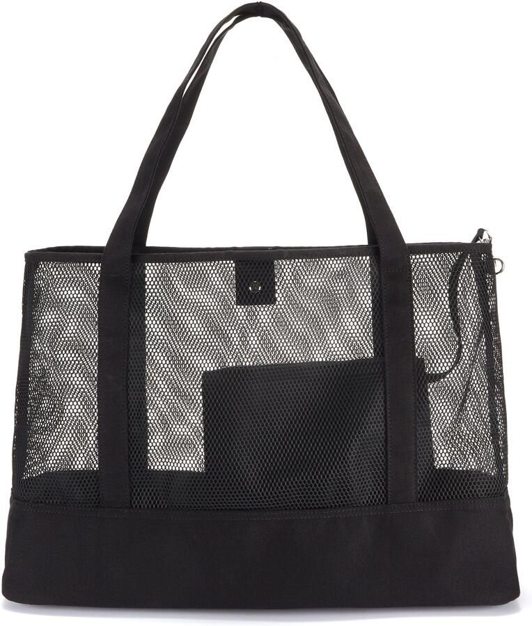 Vivance Shopper Strandtas Schoudertas draagtas zomertas netlook rieten tas VEGAN - Foto 4