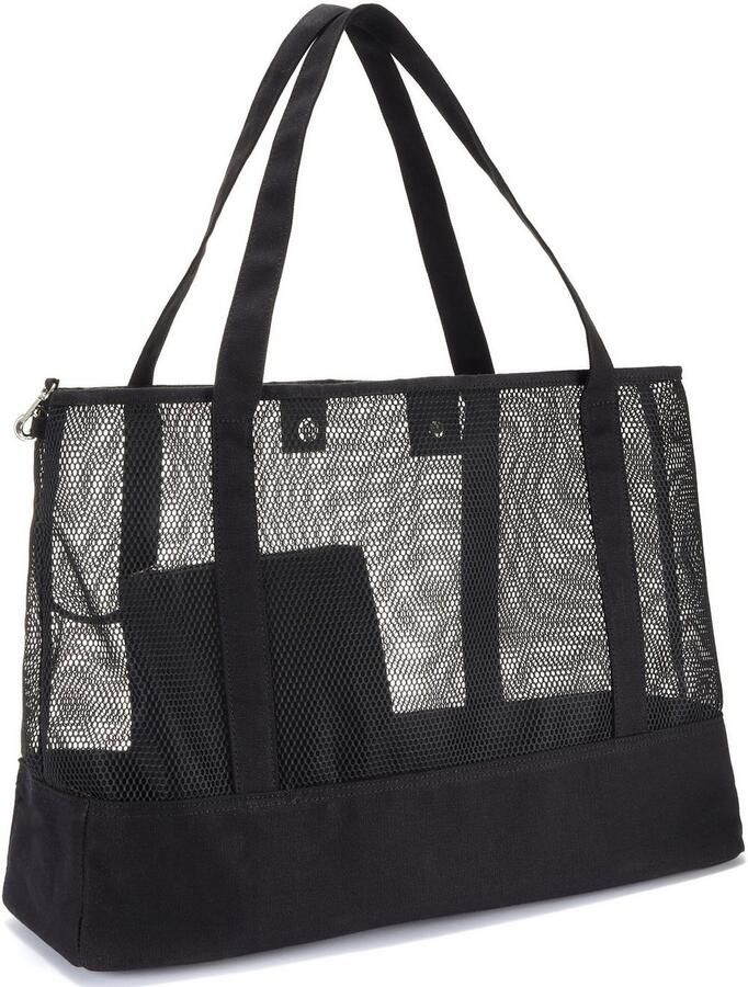 Vivance Shopper Strandtas Schoudertas draagtas zomertas netlook rieten tas VEGAN