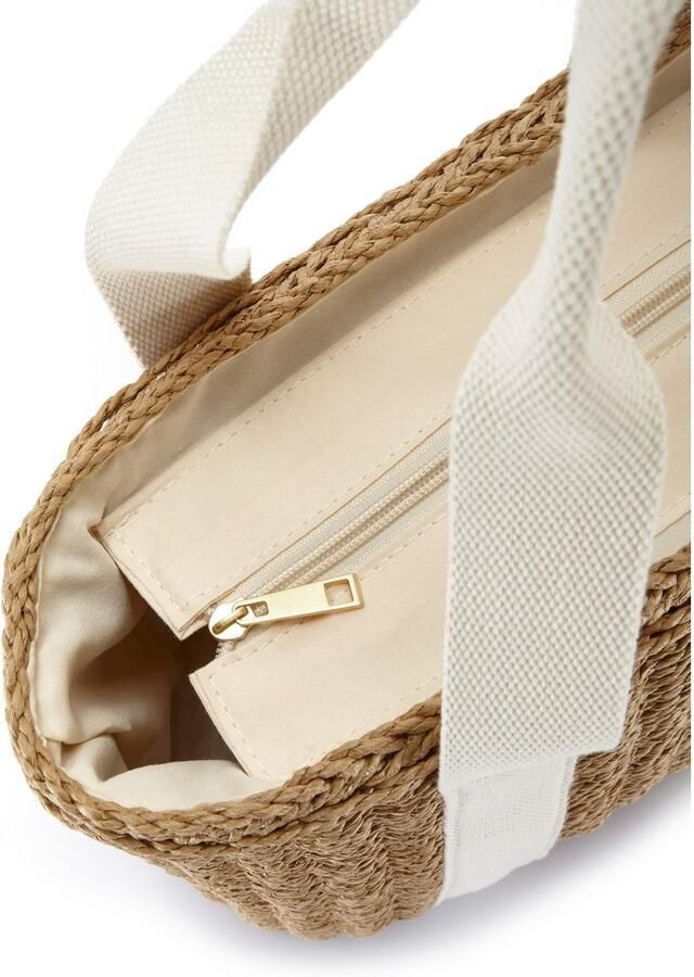 Vivance Shopper Strandtas Schoudertas mandtas draagtas bamboe-look VEGAN - Foto 4