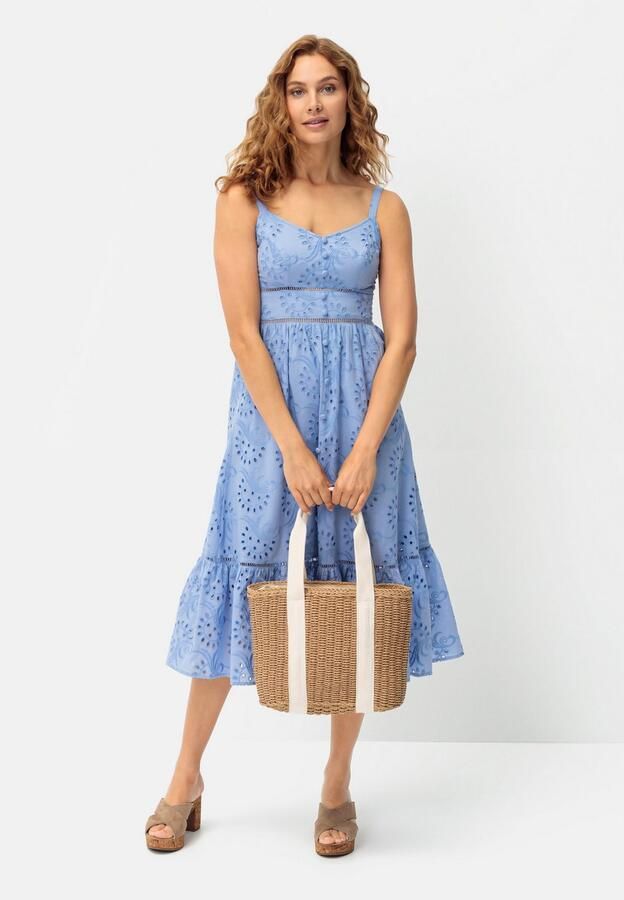 Lascana Midi-jurk met zomerse gaatjesborduursel