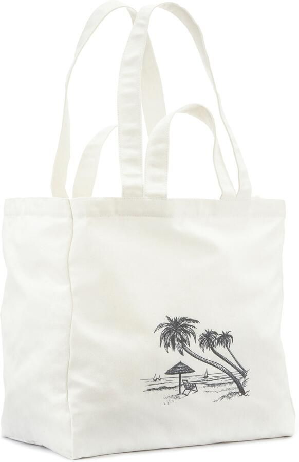 Vivance Shopper Strandtas Zomertas schoudertas badtas met palmenmotief VEGAN - Foto 6