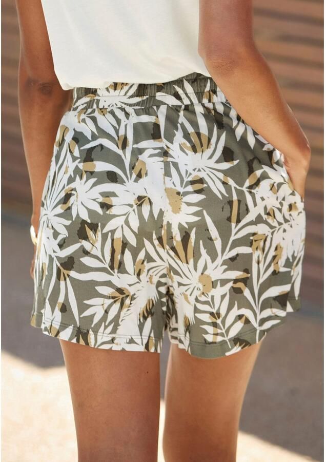 Vivance Short met alloverprint van viscose-jersey korte broek met zakken - Foto 4