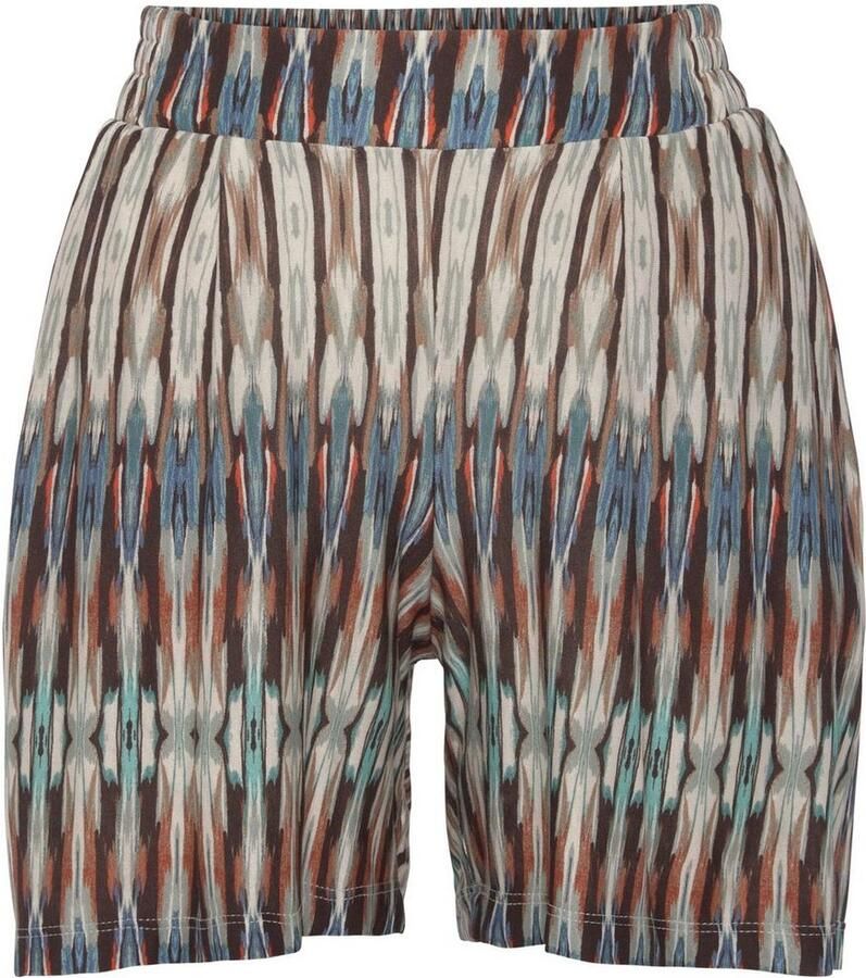 Vivance Short met etnische print korte broek met elastiek zomerse strandshorts
