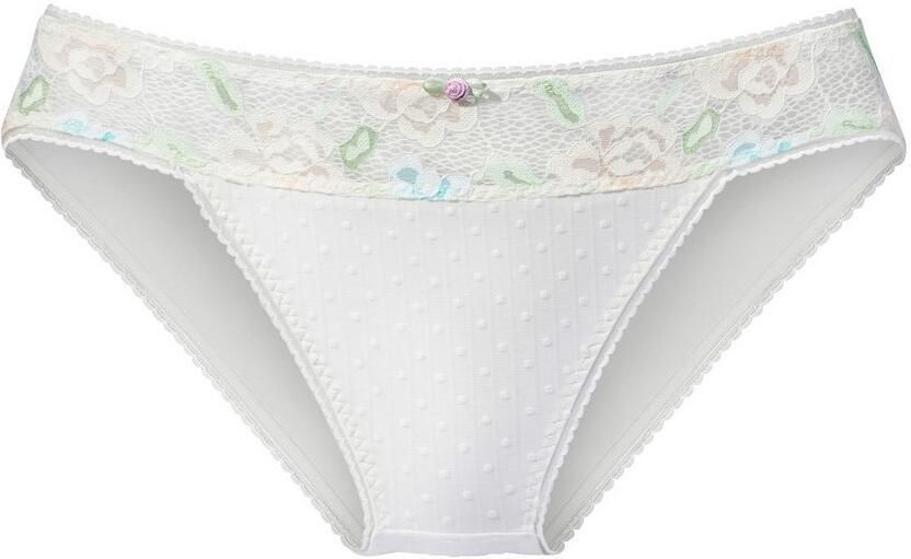 Vivance Slip met pastelkleurige florale jacquardkant en fancy mesh - Foto 5